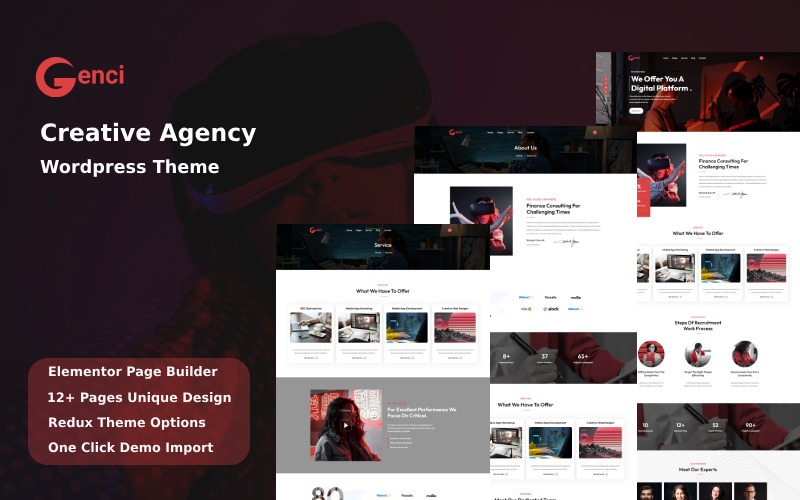 Genci - Thème Wordpress pour agence créative