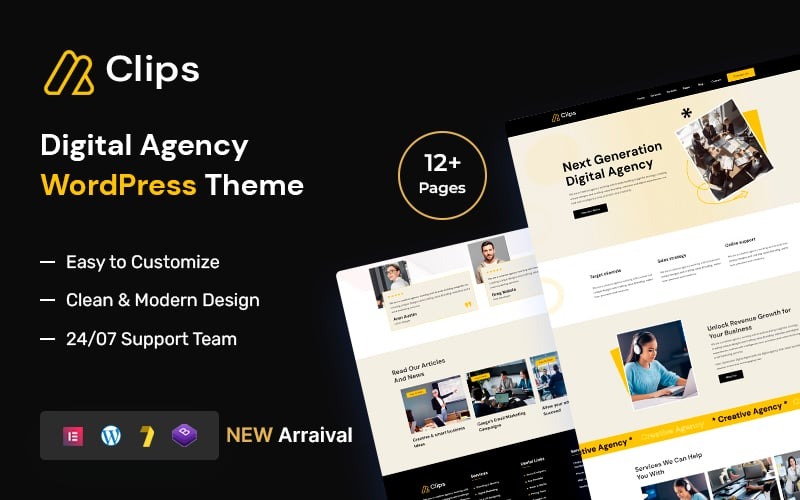Klipek – Digitális Ügynökség Elementor WordPress téma