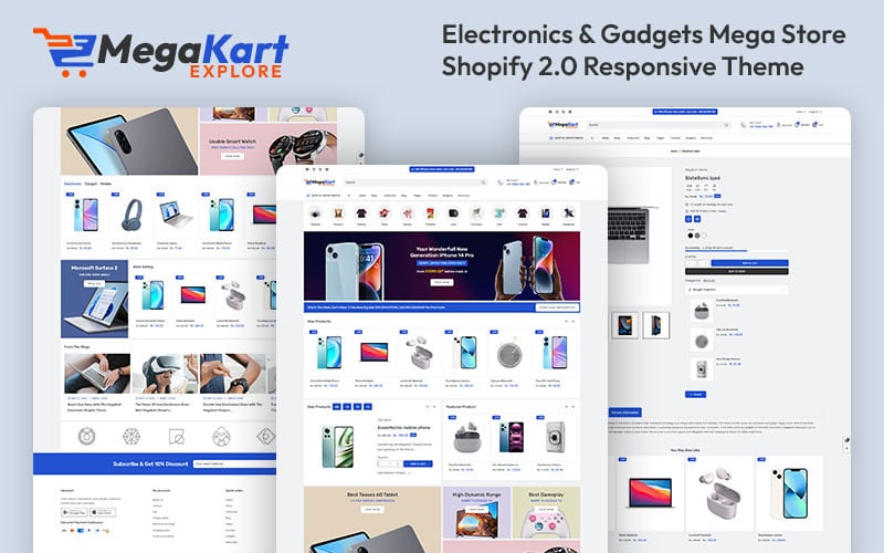 Megakart - 电子和小工具大型商店多用途 Shopify 2.0 响应式主题