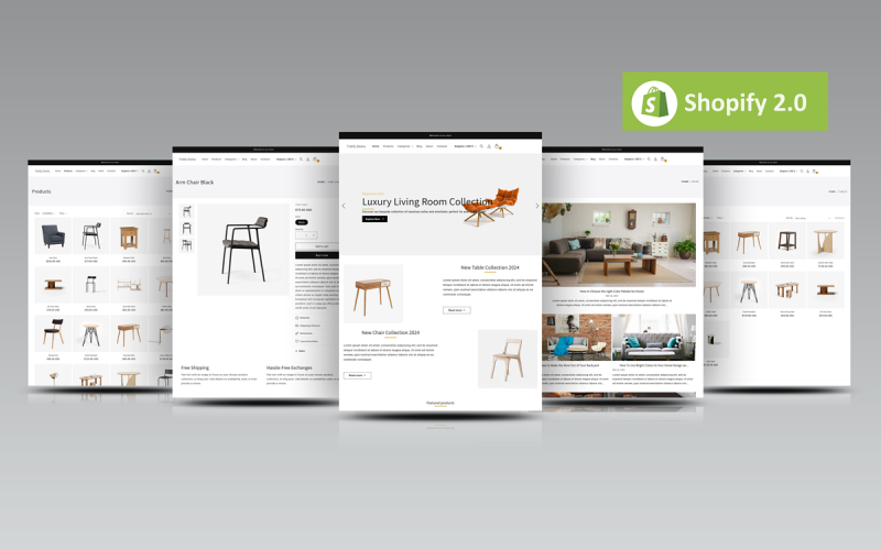 Tishfy1 – Mobilya Mağazası Shopify 2.0 Teması