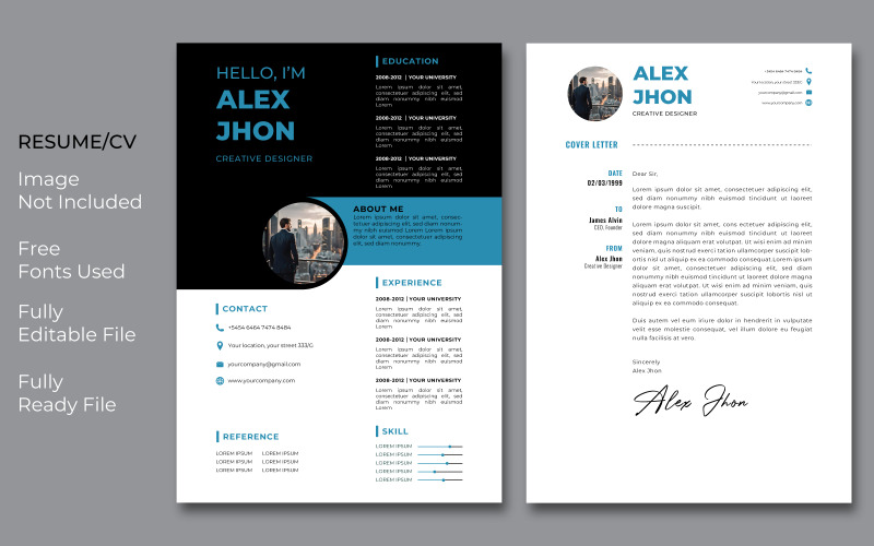Curriculum vitae professionale moderno/CV design