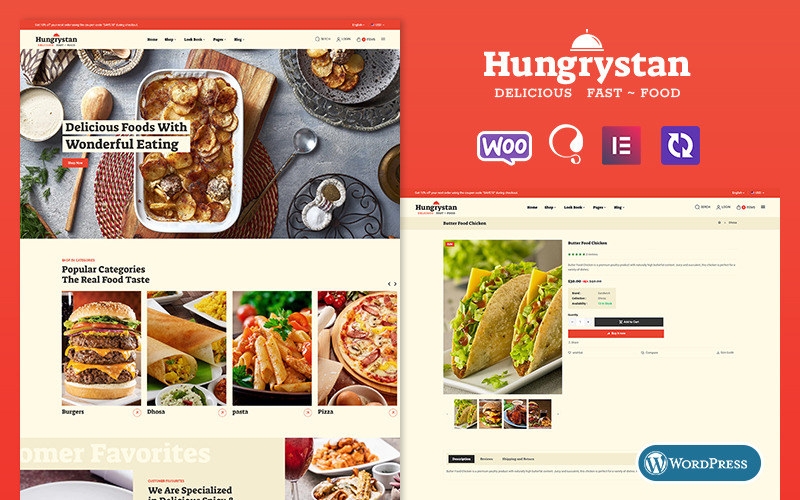 Hungrystan - WooCommerce Theme For HoReCa, snabbmat, kaféer & restauranger