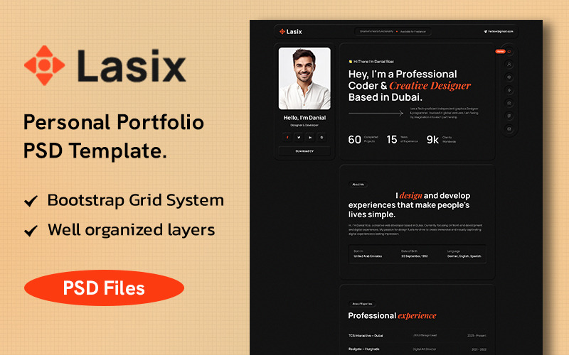 Lasix - Modelo PSD de portfólio pessoal.