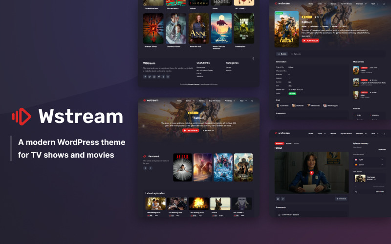 WStream: tema Wodpress per serie e film