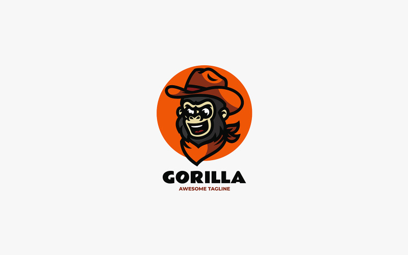 Logo kreskówki maskotki goryla 2