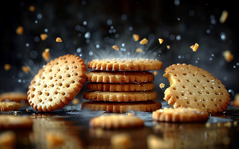 Různé fáze snědené sušenky Čokoládové sušenky 52