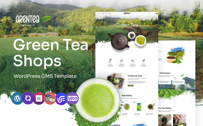 Grentea – багатоцільова тема WordPress Elementor для магазину органічного та здорового чаю