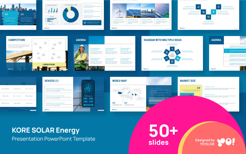 Modèle PowerPoint de présentation de l'énergie KORE SOLAR