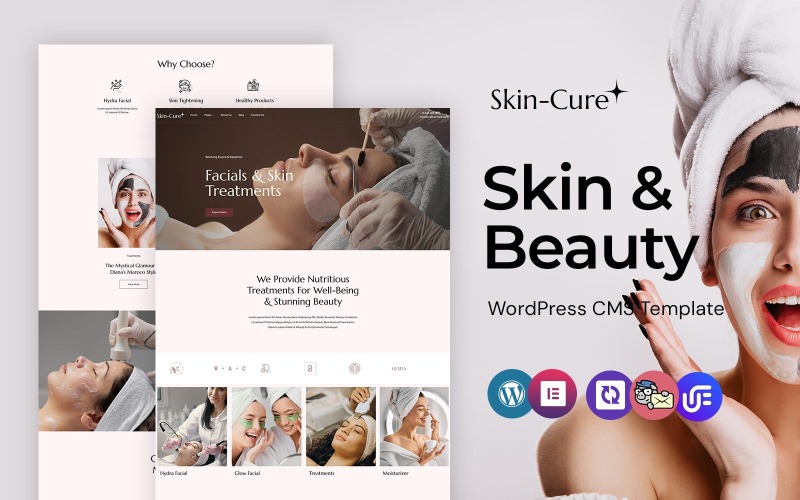 Skincure — motyw WordPress Elementor do pielęgnacji i leczenia skóry