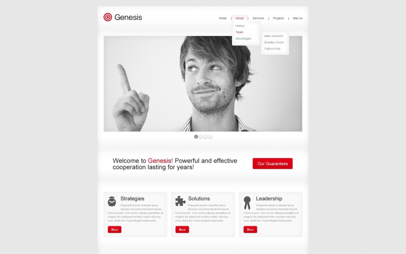Website-Vorlage der Werbeagentur