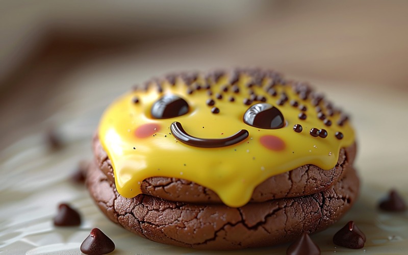 Biscoitos fofos e gostosos com gotas de chocolate 183