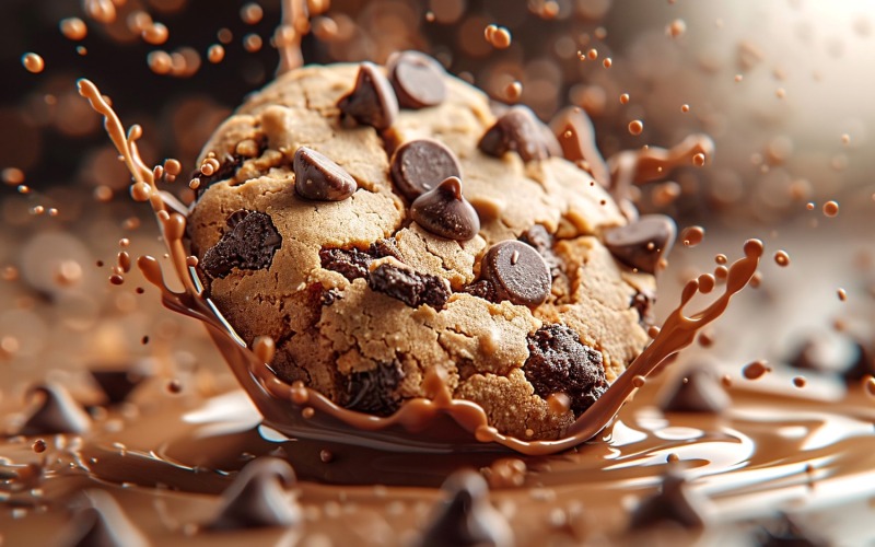 Flytande chokladkakor med chokladstänk 155