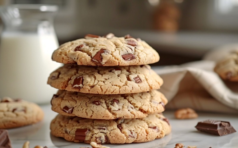 Biscotti bianchi con gocce di cioccolato Cookies Heap 243