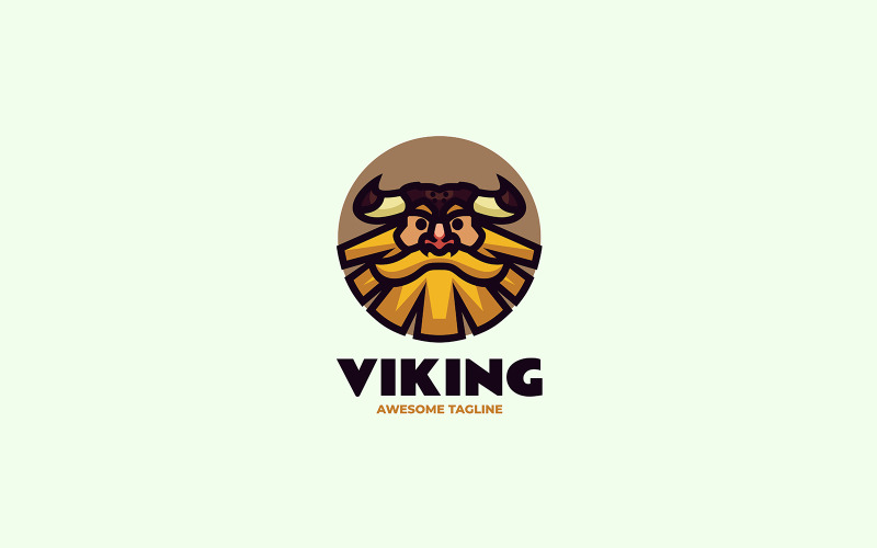 Logo del fumetto della mascotte vichinga 1