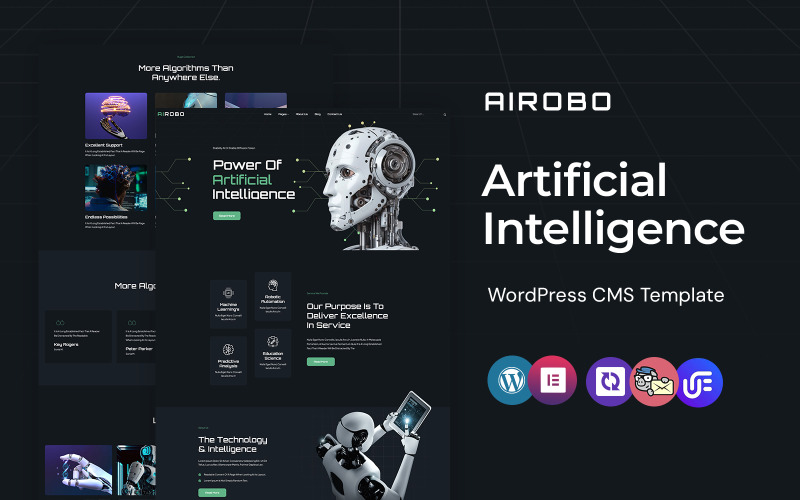 Airobo – Mesterséges intelligencia és technológia WordPress Elementor téma