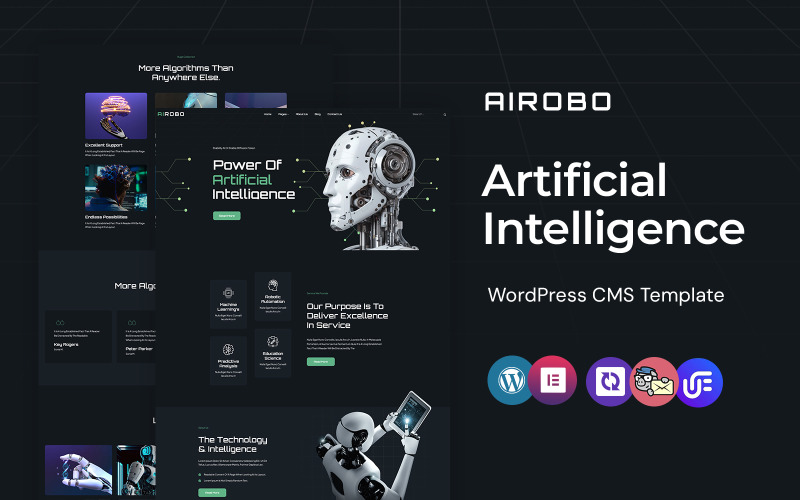 Airobo -Tema WordPress Elementor de Inteligência Artificial e Tecnologia