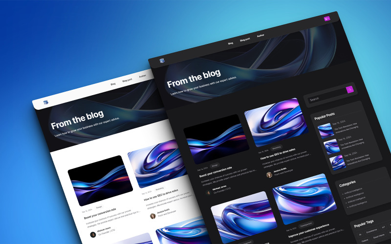 Blogify: atractiva plantilla HTML para blogs, publicaciones y perfiles de autor