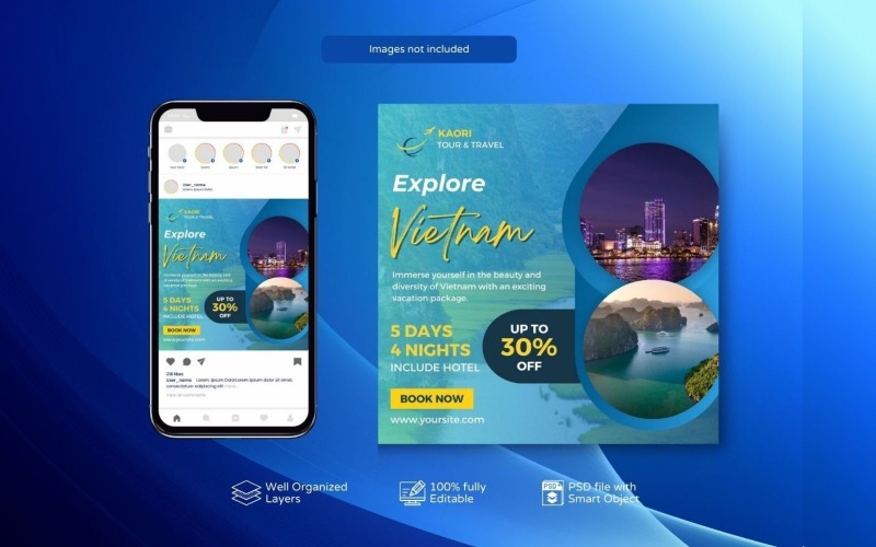 Free Holiday Travel Deals Social Template
