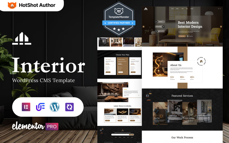 The Interiar - Interieurontwerp en meubilair WordPress Elementor-thema