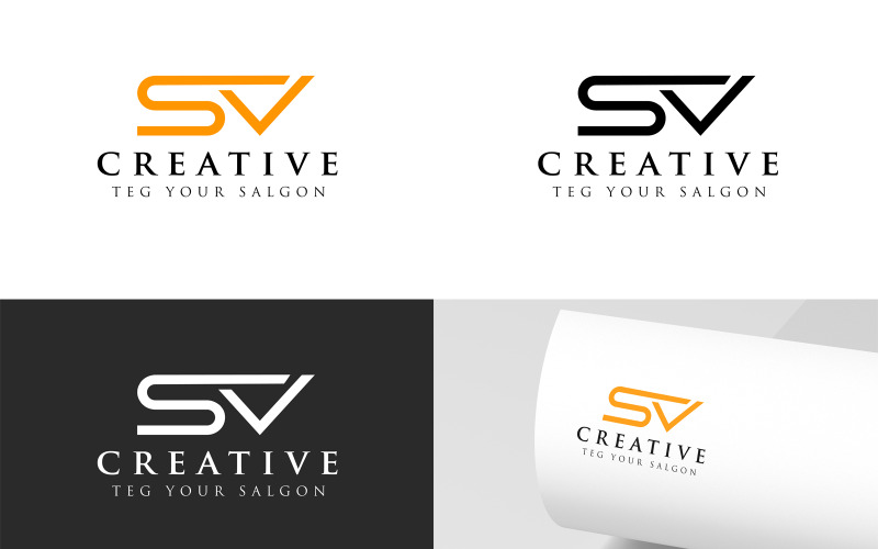 SV Letters logotyp designmall