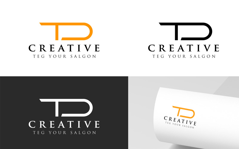TD Letters Logo ontwerpsjabloon
