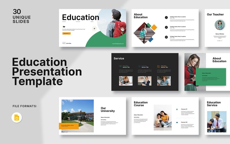 Meilleure mise en page de présentation Googleslide pour l'éducation
