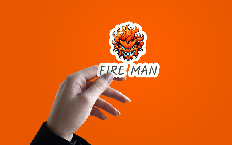Hombre de fuego moderno-Logo-39-23