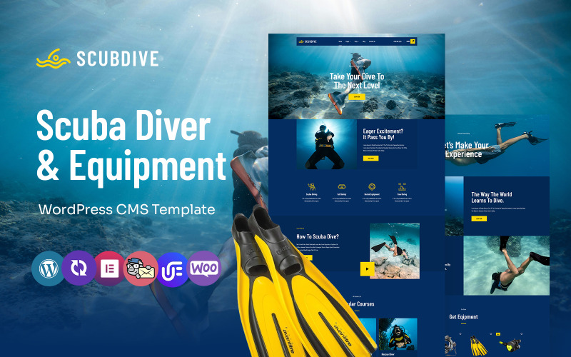Scubdive – búvárkodás és többcélú felszerelés WordPress Elementor téma