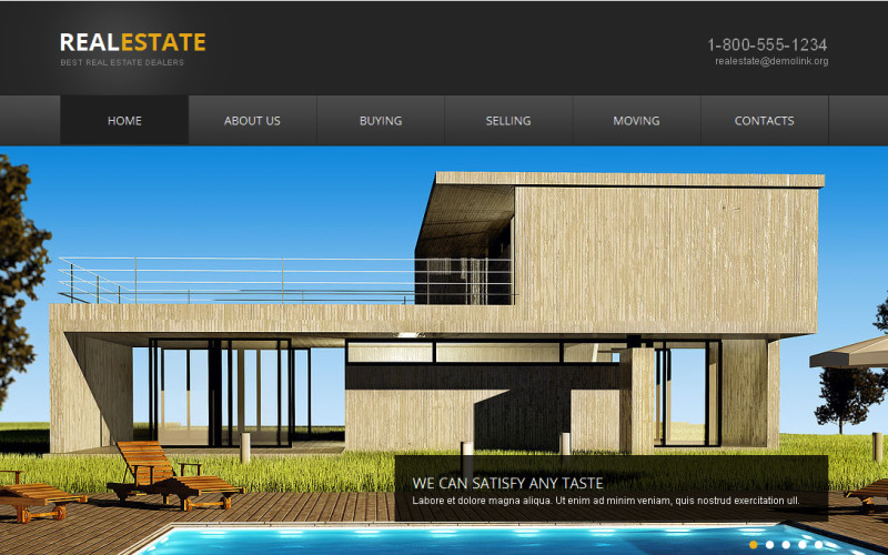 Real Estate Moto CMS HTML Template 59155