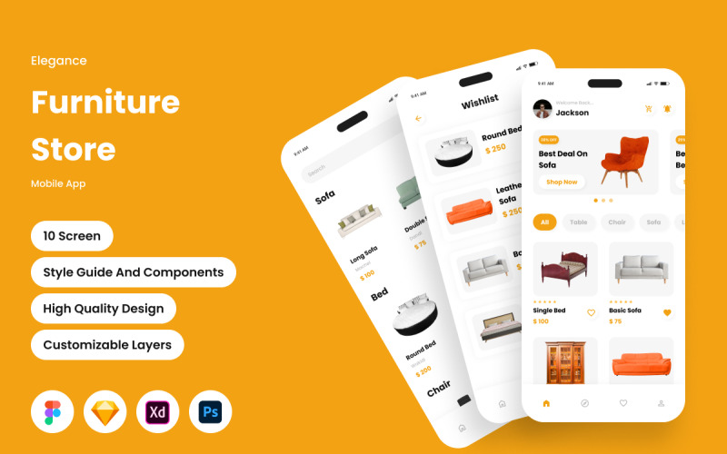 Elegance - Application mobile pour magasin de meubles
