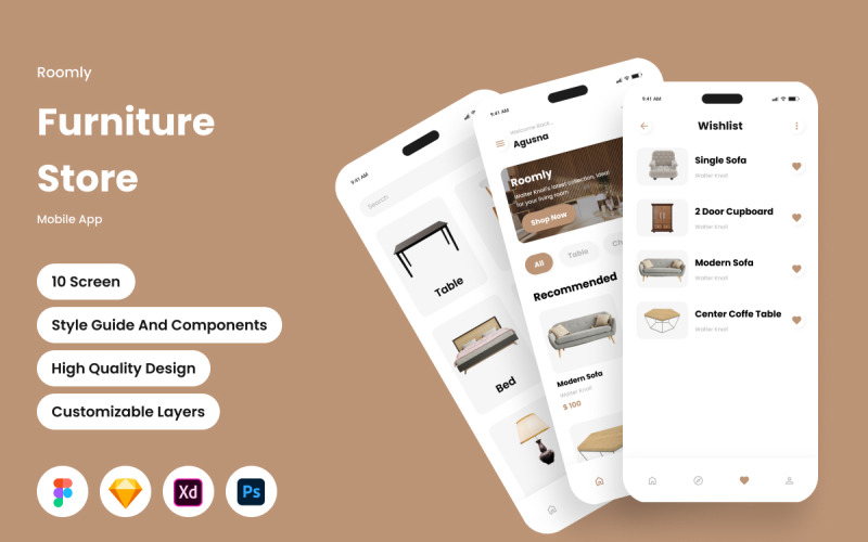 Roomly - Application mobile pour magasin de meubles