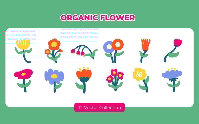 Biologische bloem vectorset