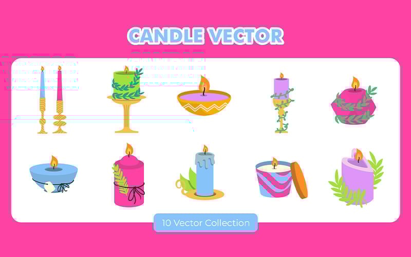 Collezione di set di candele vettoriali