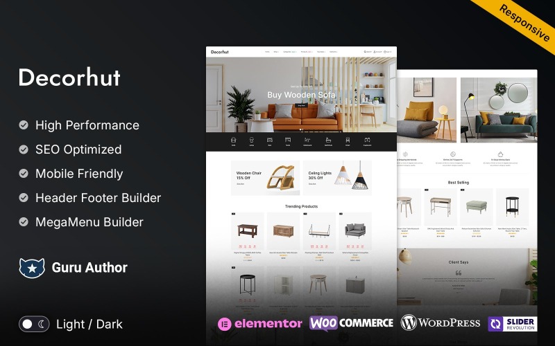 Decorhut - Dekor İç Mekan ve Mobilya Elementor WooCommerce Teması