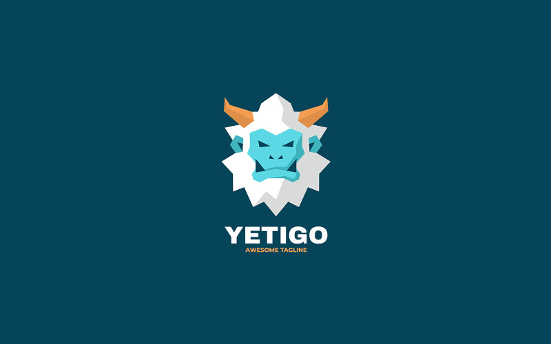 Design del logo moderno piatto Yeti