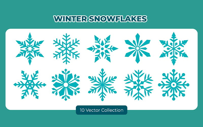 冬季雪花矢量集