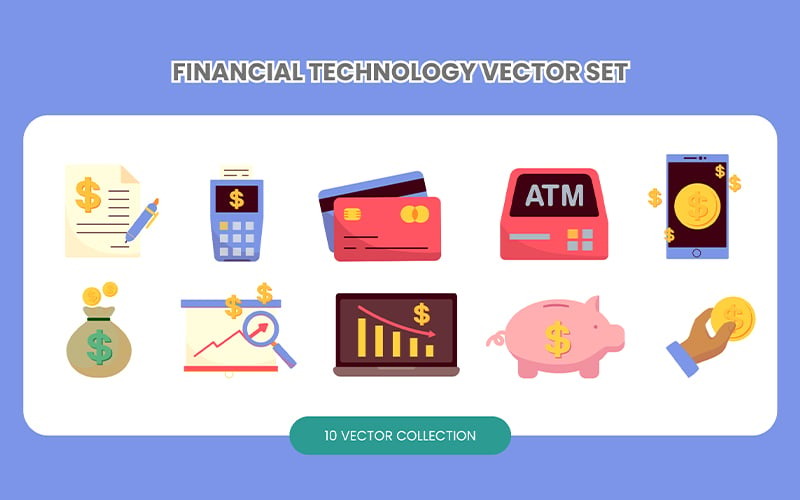Ensemble vectoriel de technologie financière