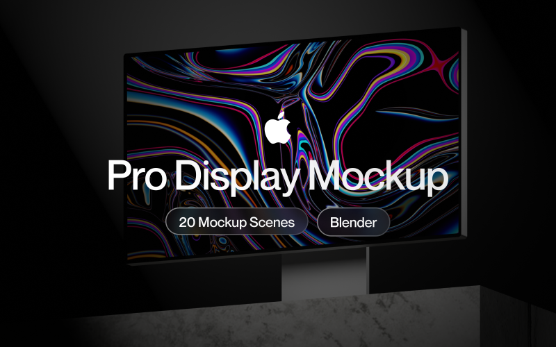 Maquete 3D do Apple Pro Display