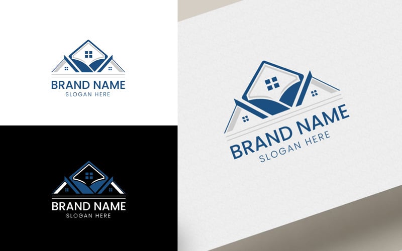 Real estate residential rooftop vector logo-06-71