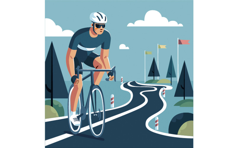 Ręcznie rysowane tło Tour de France