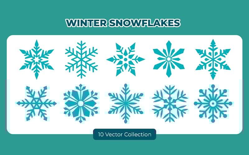 Vinter snöflingor vektoruppsättning