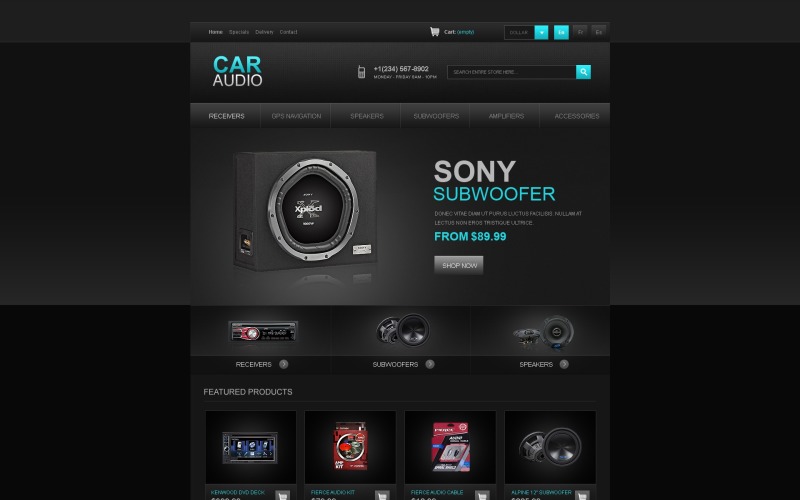Car Audio PrestaShop Theme