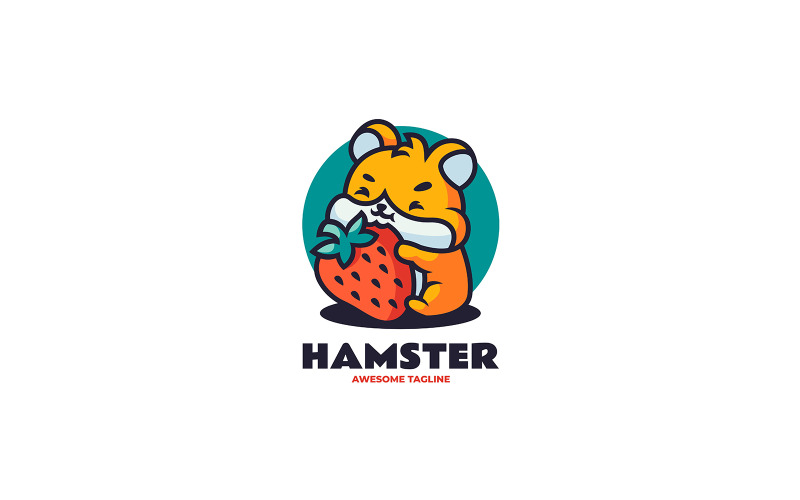 Hamster mascotte cartoon logo 3