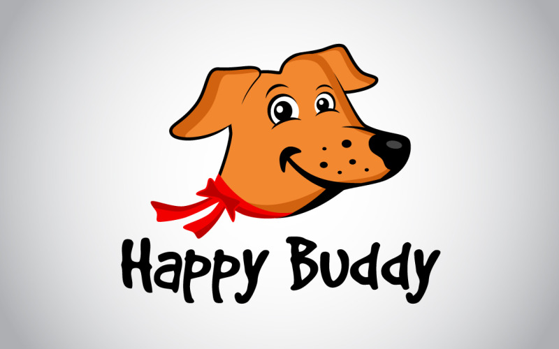 Happy Buddy Tierpflege-Logo-Vorlage