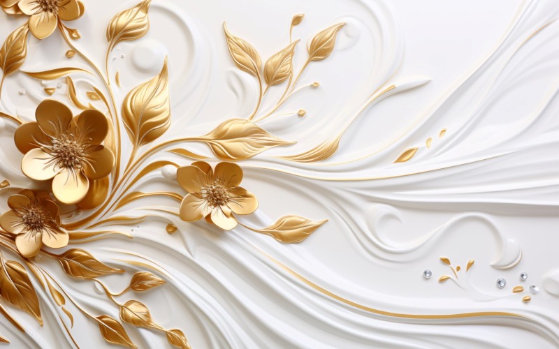 Wirbelnde Ornamente Hintergrund erstellt aus gießendem Gold 71