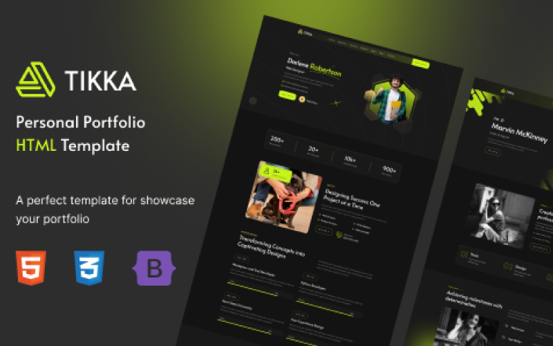 HTML šablona Tikka – Portfolio Bootstrap 5
