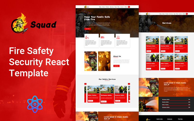 Squad-Fire Safety Security Šablona webové stránky