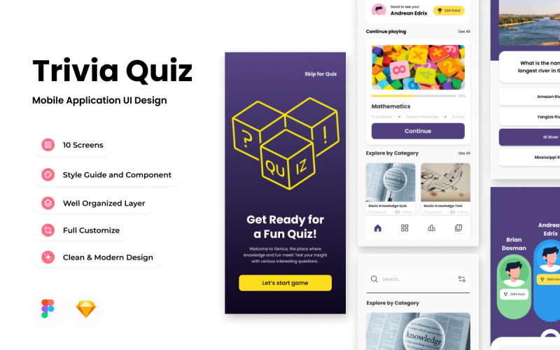 Quezi - Applicazione mobile Trivia Quiz