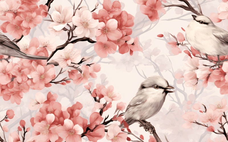 Fondo de mosaico con estampado floral 24