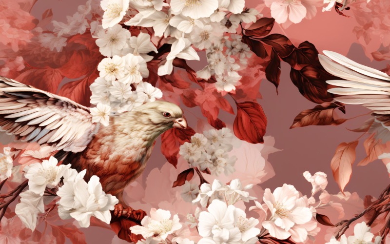 Fondo de mosaico con estampado floral 26